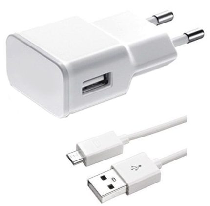 Φορτιστής δικτύου, No brand, 5V / 1A 220A, Universal, 1 x USB, καλώδιο Micro USB, λευκό - 14860