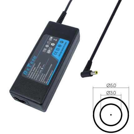 DeTech Τροφοδοτικό Ρεύματος για Samsung 60W 19V/3.15A 5.0*3.0 with pin inside - 270