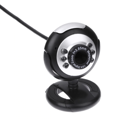 Webcam No brand W6, Microphone, 480p, Μαύρο - 3038