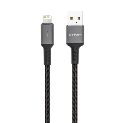 Кαλώδιο δεδομένων DeTech De-C39i, Lightning, 1.0m, Μαυρο - 40201